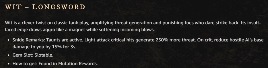 new world aeternum Wit